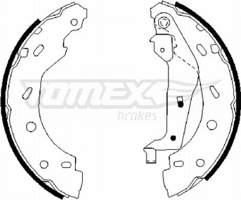 TOMEX brakes TX 21-75 - Brake Shoe Set autospares.lv