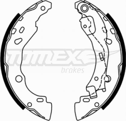 TOMEX brakes TX 21-77 - Brake Shoe Set autospares.lv