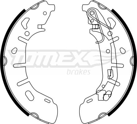 TOMEX brakes TX 23-21 - Brake Shoe Set autospares.lv