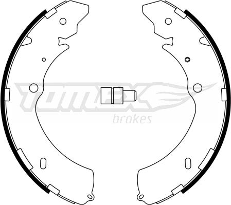 TOMEX brakes TX 23-28 - Brake Shoe Set autospares.lv