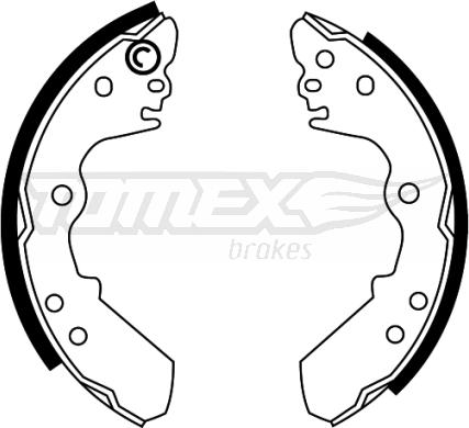 TOMEX brakes TX 22-47 - Brake Shoe Set autospares.lv