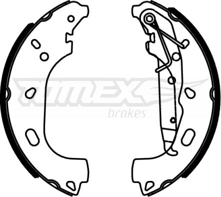 TOMEX brakes TX 22-57 - Brake Shoe Set autospares.lv