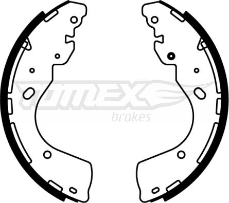 TOMEX brakes TX 22-66 - Brake Shoe Set autospares.lv