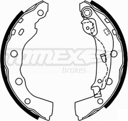 TOMEX brakes TX 22-00 - Brake Shoe Set autospares.lv