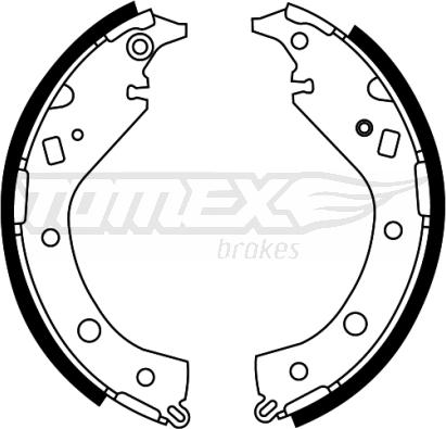 TOMEX brakes TX 22-07 - Brake Shoe Set autospares.lv