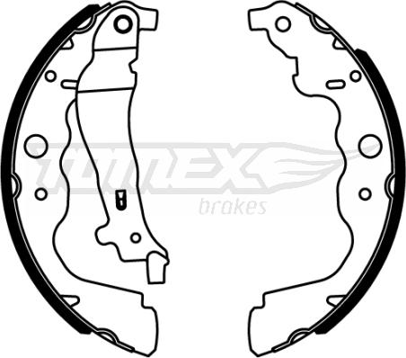 TOMEX brakes TX 22-18 - Brake Shoe Set autospares.lv