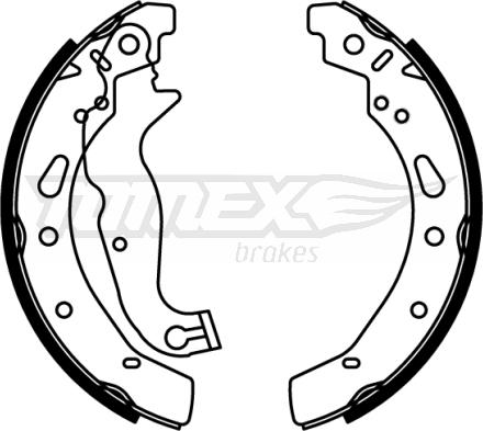 TOMEX brakes TX 22-80 - Brake Shoe Set autospares.lv