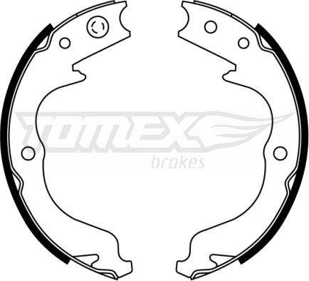 TOMEX brakes TX 22-81 - Brake Shoe Set autospares.lv