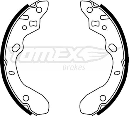 TOMEX brakes TX 22-34 - Brake Shoe Set autospares.lv