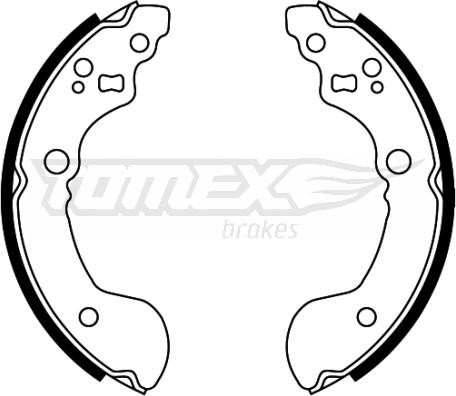 TOMEX brakes TX 22-31 - Brake Shoe Set autospares.lv