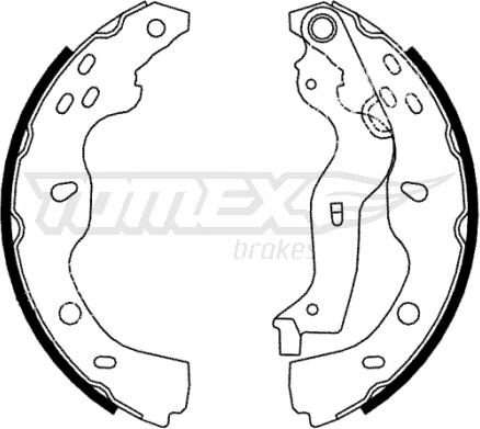 TOMEX brakes TX 22-38 - Brake Shoe Set autospares.lv