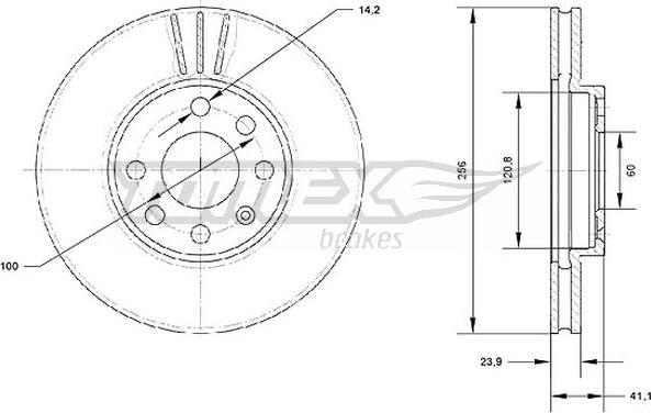 TOMEX brakes TX 70-17 - Brake Disc autospares.lv