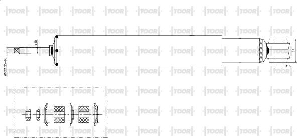 TOOR SG54060 - Shock Absorber autospares.lv