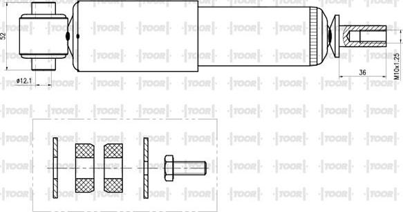 TOOR SG54100 - Shock Absorber autospares.lv