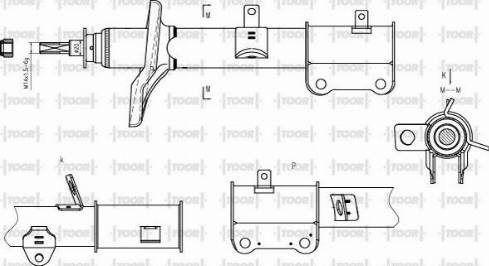 TOOR SG54331 - Shock Absorber autospares.lv