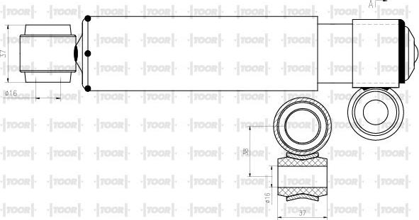 TOOR SG50680 - Shock Absorber autospares.lv