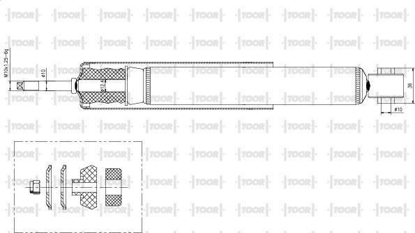 TOOR SG50880 - Shock Absorber autospares.lv
