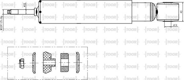 TOOR SG58530 - Shock Absorber autospares.lv