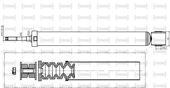 TOOR SG53570 - Shock Absorber autospares.lv