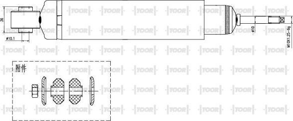 TOOR SG53650 - Shock Absorber autospares.lv