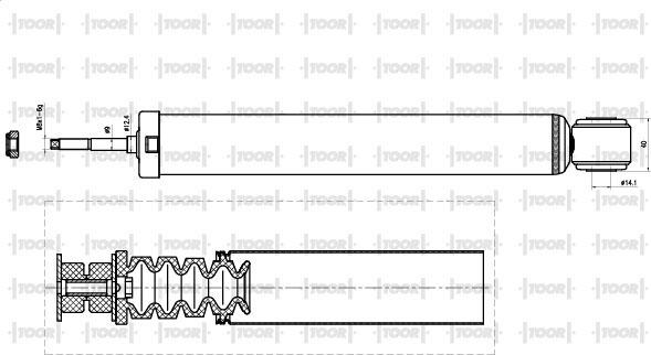 TOOR SG53800 - Shock Absorber autospares.lv