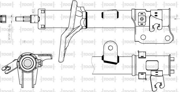 TOOR SG19670 - Shock Absorber autospares.lv