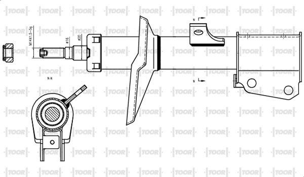 TOOR SG14350 - Shock Absorber autospares.lv