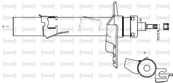 TOOR SG14381 - Shock Absorber autospares.lv