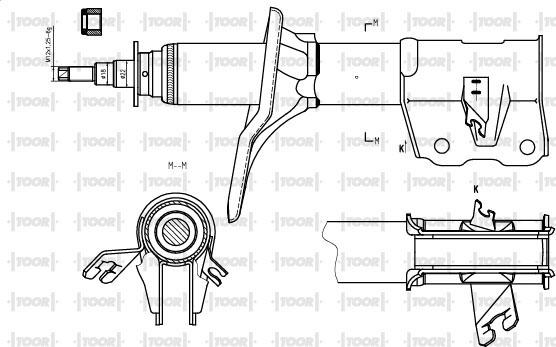 TOOR SG15511 - Shock Absorber autospares.lv