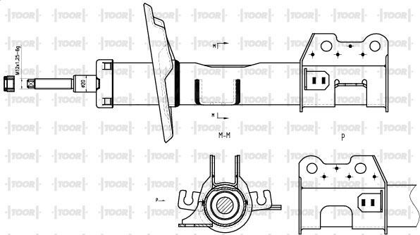 TOOR SG15651 - Shock Absorber autospares.lv