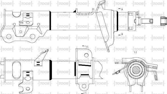 TOOR SG15021 - Shock Absorber autospares.lv