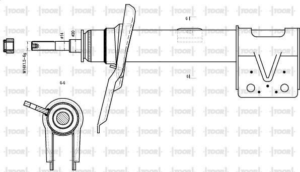 TOOR SG15160 - Shock Absorber autospares.lv