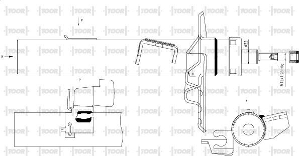 TOOR SG15270 - Shock Absorber autospares.lv