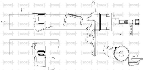 TOOR SG15271 - Shock Absorber autospares.lv