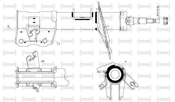 TOOR SG16001 - Shock Absorber autospares.lv