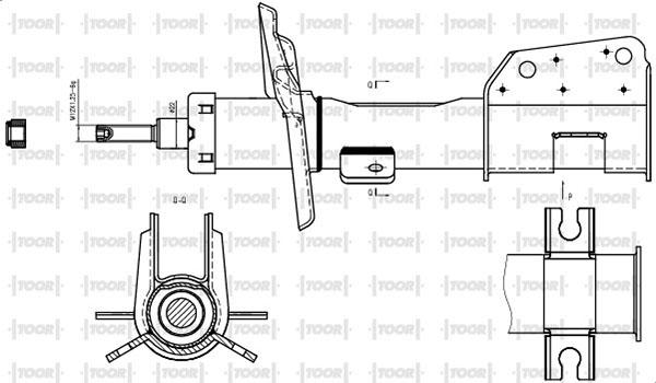 TOOR SG16010 - Shock Absorber autospares.lv