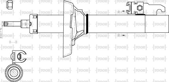 TOOR SG16080 - Shock Absorber autospares.lv