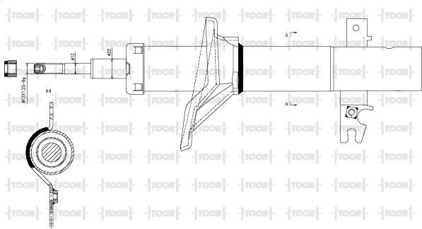 TOOR SG16780 - Shock Absorber autospares.lv