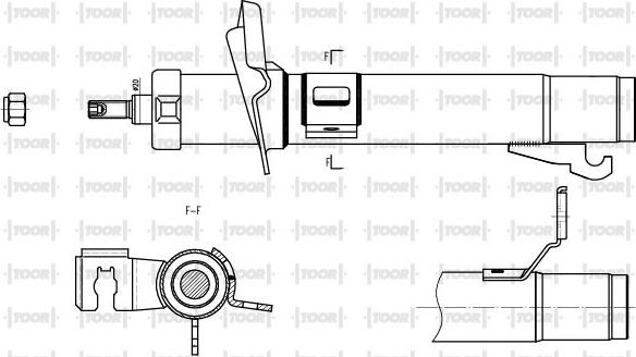 TOOR SG10940 - Shock Absorber autospares.lv