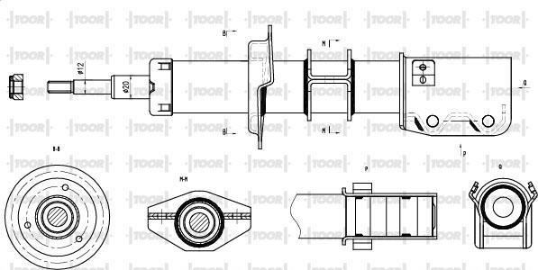 TOOR SG10430 - Shock Absorber autospares.lv