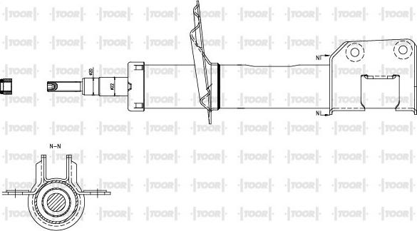 TOOR SG10470 - Shock Absorber autospares.lv