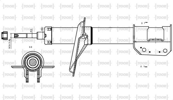 TOOR SG10010 - Shock Absorber autospares.lv