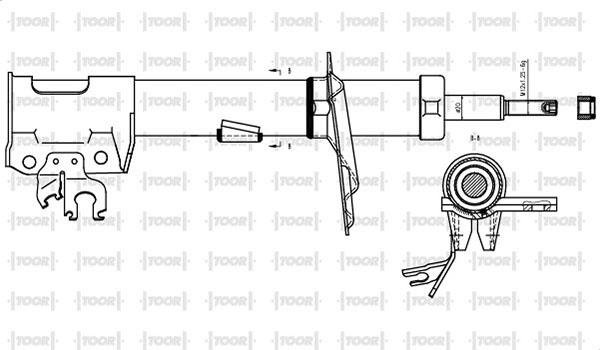 TOOR SG10030 - Shock Absorber autospares.lv