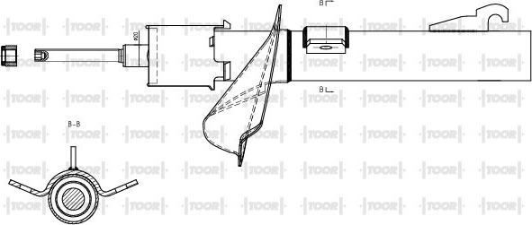 TOOR SG10840 - Shock Absorber autospares.lv