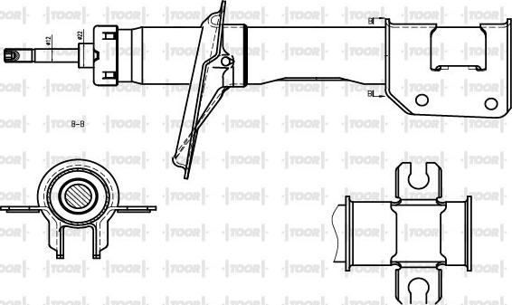 TOOR SG10870 - Shock Absorber autospares.lv