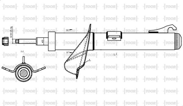 TOOR SG11970 - Shock Absorber autospares.lv