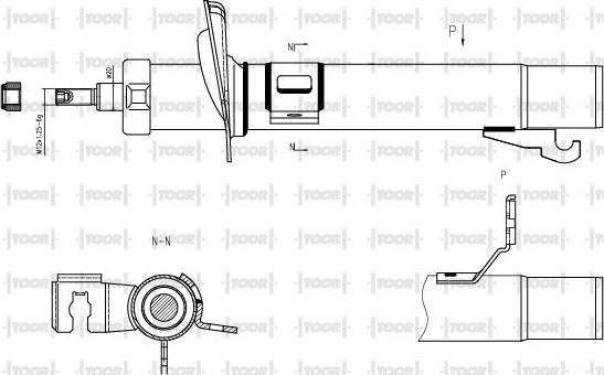 TOOR SG11540 - Shock Absorber autospares.lv