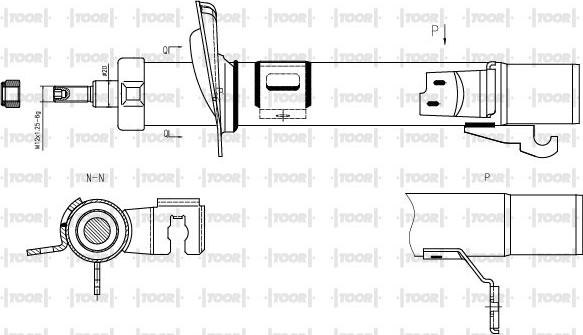 TOOR SG11541 - Shock Absorber autospares.lv