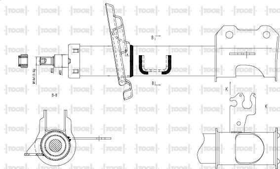 TOOR SG11681 - Shock Absorber autospares.lv