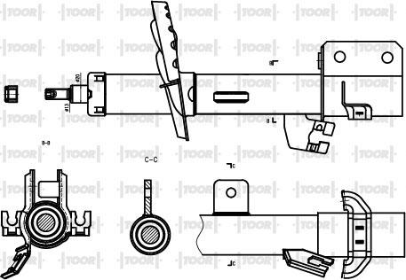 TOOR SG11620 - Shock Absorber autospares.lv